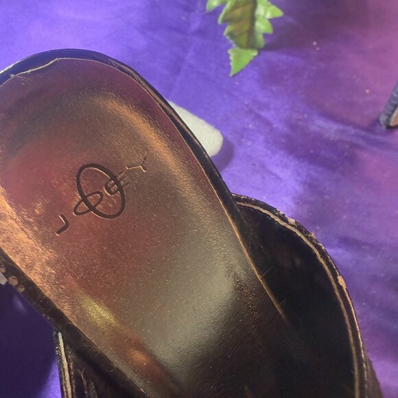 📌Joey O Mary Jane Stiletto  5.5"Heel Open Toe Slip-On Sandals w/ Platform 9.5 M - Picture 13 of 16